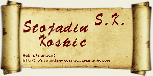 Stojadin Košpić vizit kartica